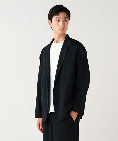 BEAMS HEART(ビームスハート)の「【4/23値下げ】コットンライク ポリツイル ジャケット&パンツ(セットアップ)【吸水速乾・接触冷感】(セットアップ・メンズ・ブラック/ネイビー・XL/L/M/S)」の1枚目の写真