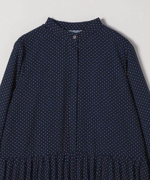 SHIPS any（シップス エニィ）の「SHIPS any:〈手洗い可能〉ドット バンドカラー プリーツ ロング ワンピース（ワンピース・レディース・ブラック/ネイビー・ONE SIZE）」の18枚目の写真