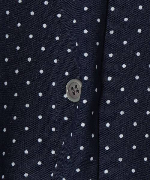 SHIPS any（シップス エニィ）の「SHIPS any:〈手洗い可能〉ドット バンドカラー プリーツ ロング ワンピース（ワンピース・レディース・ブラック/ネイビー・ONE SIZE）」の20枚目の写真