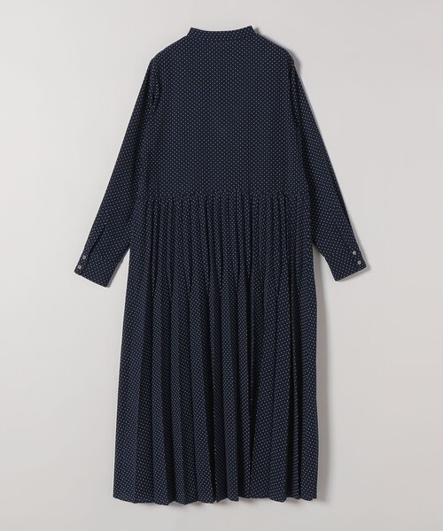 SHIPS any（シップス エニィ）の「SHIPS any:〈手洗い可能〉ドット バンドカラー プリーツ ロング ワンピース（ワンピース・レディース・ブラック/ネイビー・ONE SIZE）」の21枚目の写真