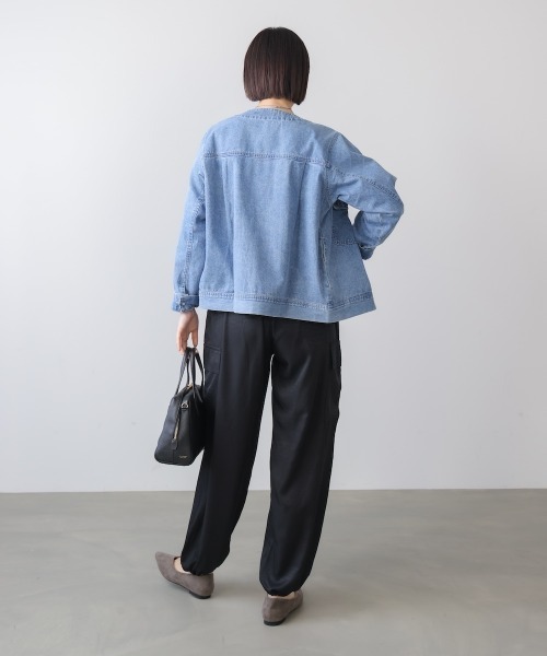 Bou Jeloud(ブージュルード)の「ヴィンテージサテンカーゴパンツ(その他パンツ・レディース・ブラック/ミント/アイボリー・38)」の22枚目の写真