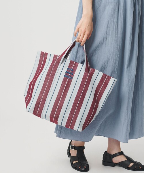 beej（ビージ）の「【別注】＜beej＞ストライプ 2WAY トートバッグ（トートバッグ・レディース・ブラウン/ワインレッド/ブラック・FREE）」の15枚目の写真