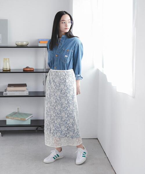 Lee（リー）の「『別注』Lee×DOORS　WORK SHIRTS ONE-PIECE（ワンピース・レディース・ライトブルー/ネイビー・ONE）」の21枚目の写真