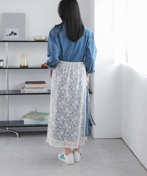 Lee（リー）の「『別注』Lee×DOORS　WORK SHIRTS ONE-PIECE（ワンピース・レディース・ライトブルー/ネイビー・ONE）」の22枚目の写真