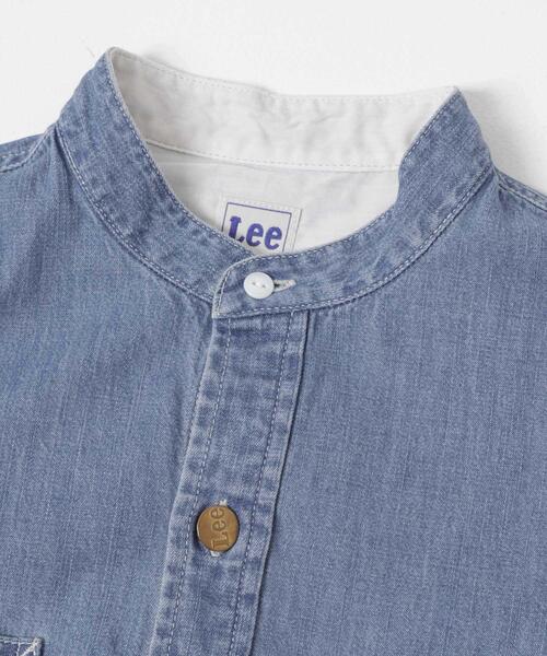Lee（リー）の「『別注』Lee×DOORS　WORK SHIRTS ONE-PIECE（ワンピース・レディース・ライトブルー/ネイビー・ONE）」の5枚目の写真