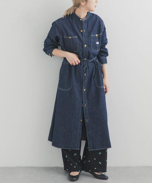 Lee（リー）の「『別注』Lee×DOORS　WORK SHIRTS ONE-PIECE（ワンピース・レディース・ライトブルー/ネイビー・ONE）」の9枚目の写真