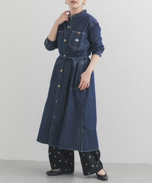 Lee（リー）の「『別注』Lee×DOORS　WORK SHIRTS ONE-PIECE（ワンピース・レディース・ライトブルー/ネイビー・ONE）」の10枚目の写真