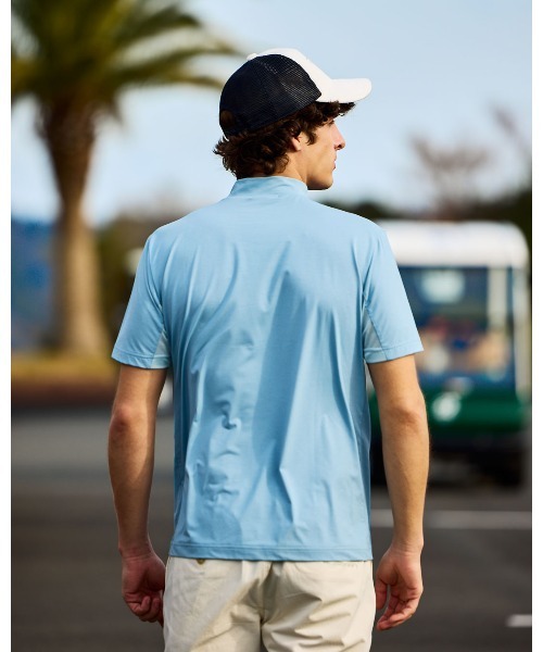 ROSASEN（ロサーセン）の「【Rosasen/GOLF】 クールベアテン半袖シャツ（ポロシャツ・メンズ・ブラック/ブルー・50/52/48）」の4枚目の写真