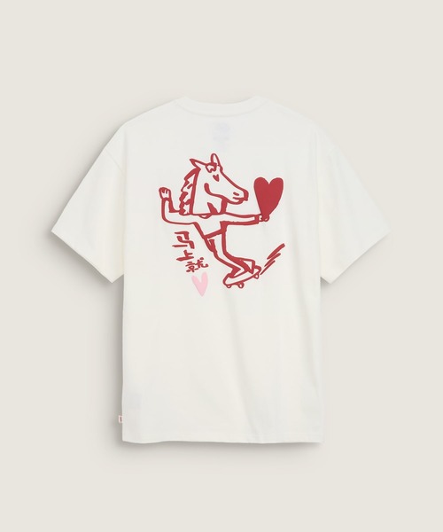 VANS(バンズ)の「BOLIN ハート Tシャツ / AP BOLIN HEART SS TEE marshmal VN000ZXPFS81(Tシャツ/カットソー・メンズ・オフホワイト・LARGE/MEDIUM/X-LARGE/SMALL/X-SMALL)」の1枚目の写真