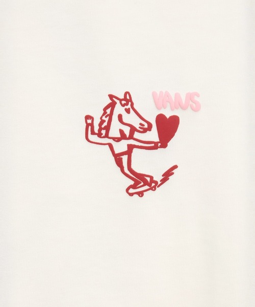 VANS(バンズ)の「BOLIN ハート Tシャツ / AP BOLIN HEART SS TEE marshmal VN000ZXPFS81(Tシャツ/カットソー・メンズ・オフホワイト・LARGE/MEDIUM/X-LARGE/SMALL/X-SMALL)」の4枚目の写真