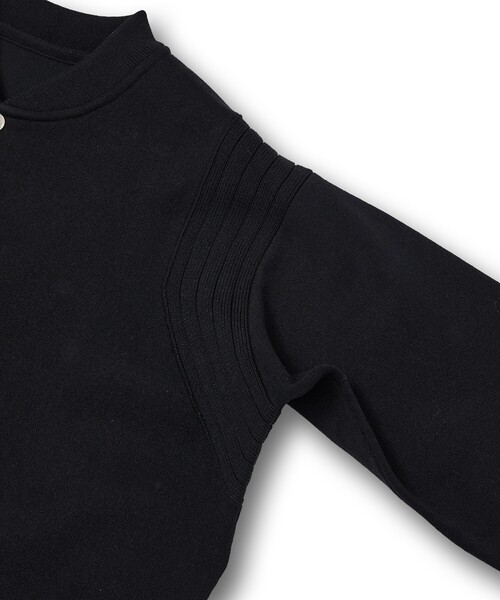 DESIGNWORKS（デザインワークス）の「【セットアップ対応】ダブルフェイスニットブルゾン（ブルゾン・メンズ・グレイッシュベージュ/ブラック・50/48/46）」の6枚目の写真