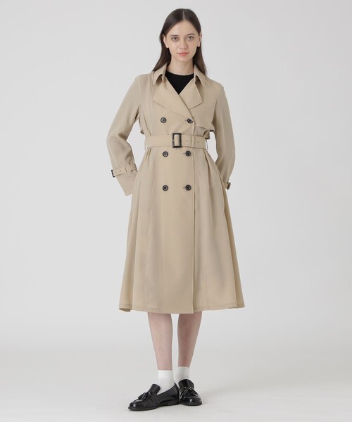 BLUE LABEL CRESTBRIDGE(ブルーレーベルクレストブリッジ)の「ツイルフレアトレンチコート(トレンチコート・レディース・ダークネイビー/ベージュ/ベビーピンク・38/36/40)」の13枚目の写真