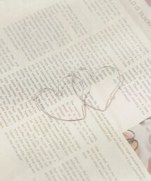 Chico | パール付きBIGハートフープピアス(ピアス（両耳用）)