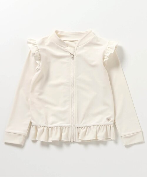 apres les cours（アプレレクール）の「【UVカット】フリルラッシュガード_ジュニア対応（ラッシュガード・キッズ・ピンク/アイボリー・80/90/100/110/120/130/140）」の10枚目の写真