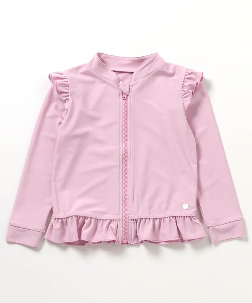 apres les cours（アプレレクール）の「【UVカット】フリルラッシュガード_ジュニア対応（ラッシュガード・キッズ・ピンク/アイボリー・80/90/100/110/120/130/140）」の11枚目の写真