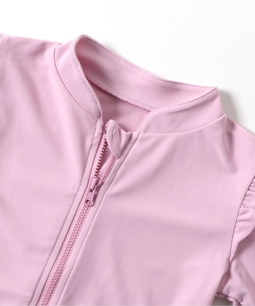 apres les cours（アプレレクール）の「【UVカット】フリルラッシュガード_ジュニア対応（ラッシュガード・キッズ・ピンク/アイボリー・80/90/100/110/120/130/140）」の13枚目の写真