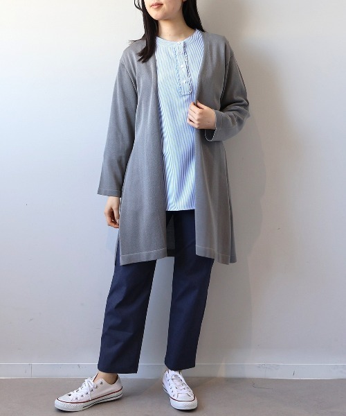 MB mint breeze(エムビーミントブリーズ)の「【WEB/一部店舗限定】【LL~6L 大きいサイズ】サイドスリットロングカーディガン(カーディガン/ボレロ・レディース・ブラック/グレー/ネイビー/ライトグリーン・6L/3L/LL/5L/4L)」の8枚目の写真