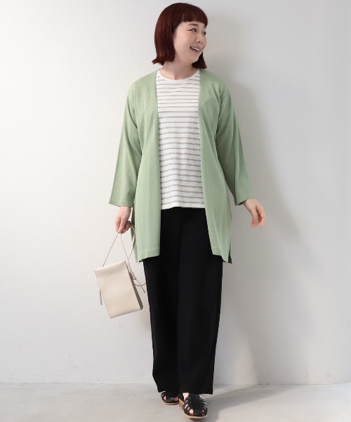 MB mint breeze(エムビーミントブリーズ)の「【WEB/一部店舗限定】【LL~6L 大きいサイズ】サイドスリットロングカーディガン(カーディガン/ボレロ・レディース・ブラック/グレー/ネイビー/ライトグリーン・6L/3L/LL/5L/4L)」の10枚目の写真