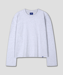 ドルフィンルーズクロップ長袖Tシャツクールグレー