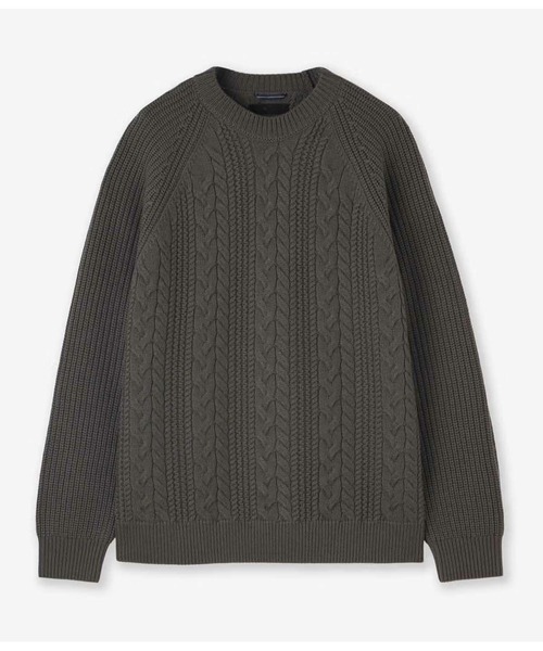 junhashimoto（ジュンハシモト）の「5G SWITCHING CABLE KNIT（ニット/セーター・メンズ・ブラック/モカ/ライトグレー・3/4）」の3枚目の写真