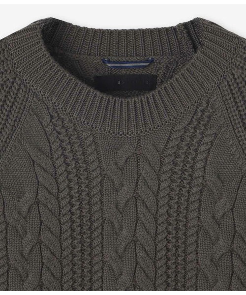 junhashimoto（ジュンハシモト）の「5G SWITCHING CABLE KNIT（ニット/セーター・メンズ・ブラック/モカ/ライトグレー・3/4）」の4枚目の写真
