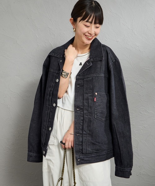 Levi's（リーバイス）の「[LEVI’S/リーバイス] TYPE 1 TRUCKER デニムジャケット（デニムジャケット・レディース・ブラック・L/M/XL）」の3枚目の写真