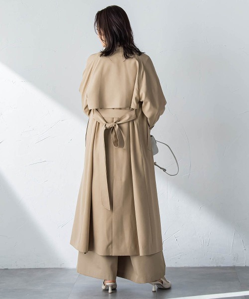 LAUTREAMONT（ロートレアモン）の「【ラク軽トレンチ】ラグランスリーブスプリングコート≪手洗い≫（トレンチコート・レディース・キャメル/ネイビー・9号/7号）」の18枚目の写真