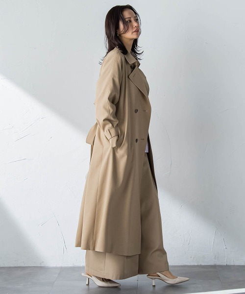 LAUTREAMONT（ロートレアモン）の「【ラク軽トレンチ】ラグランスリーブスプリングコート≪手洗い≫（トレンチコート・レディース・キャメル/ネイビー・9号/7号）」の19枚目の写真
