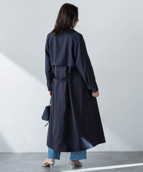 LAUTREAMONT（ロートレアモン）の「【ラク軽トレンチ】ラグランスリーブスプリングコート≪手洗い≫（トレンチコート・レディース・キャメル/ネイビー・9号/7号）」の12枚目の写真