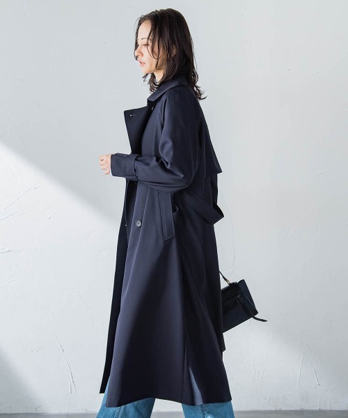 LAUTREAMONT（ロートレアモン）の「【ラク軽トレンチ】ラグランスリーブスプリングコート≪手洗い≫（トレンチコート・レディース・キャメル/ネイビー・9号/7号）」の22枚目の写真