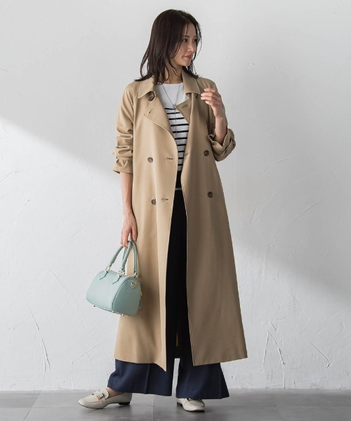 LAUTREAMONT（ロートレアモン）の「【ラク軽トレンチ】ラグランスリーブスプリングコート≪手洗い≫（トレンチコート・レディース・キャメル/ネイビー・9号/7号）」の9枚目の写真