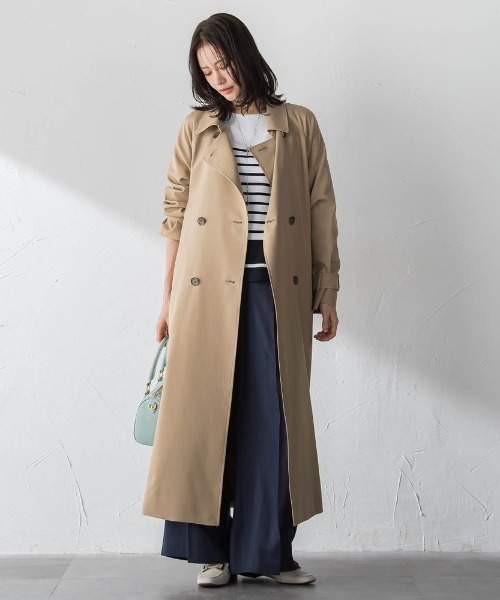 LAUTREAMONT（ロートレアモン）の「【ラク軽トレンチ】ラグランスリーブスプリングコート≪手洗い≫（トレンチコート・レディース・キャメル/ネイビー・9号/7号）」の10枚目の写真