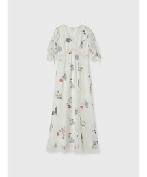 EIMY ISTOIRE | レーストリムフラワーサテンワンピース(ワンピース)