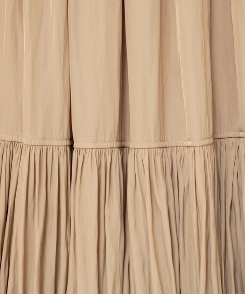 NOLLEY’S（ノーリーズ）の「ウォッシャブルカッセンギャザーマキシスカート（スカート・レディース・カーキ/ベージュ・FREE）」の3枚目の写真