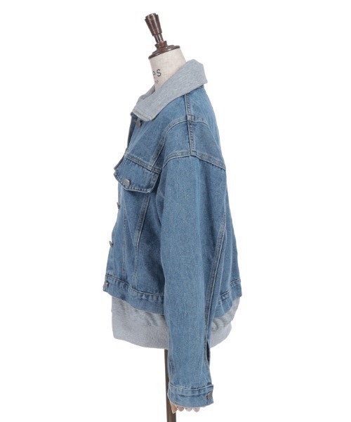 axes femme（アクシーズファム）の「異素材レイヤードデニムジャケット（その他アウター・レディース・ブラック/グレー・FREE）」の17枚目の写真