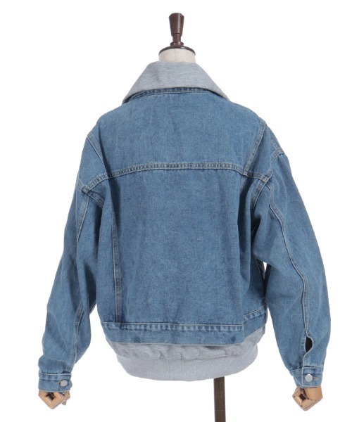 axes femme（アクシーズファム）の「異素材レイヤードデニムジャケット（その他アウター・レディース・ブラック/グレー・FREE）」の18枚目の写真