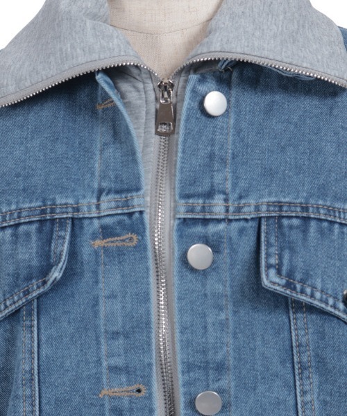 axes femme（アクシーズファム）の「異素材レイヤードデニムジャケット（その他アウター・レディース・ブラック/グレー・FREE）」の19枚目の写真