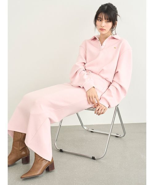 LILY BROWN(リリーブラウン)の「ボンディングセットアップ(ワンピース・レディース・ネイビー/ピンク/オフホワイト・F)」の15枚目の写真
