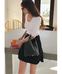 Deep U neck Knit top