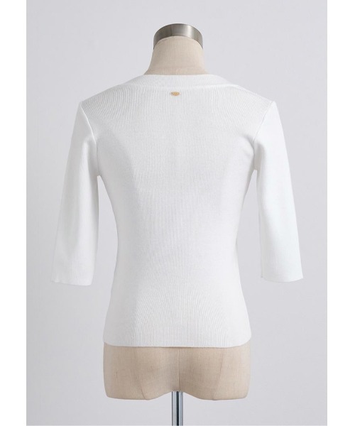 LUDICRUM(ルーディクルム)の「Deep U neck Knit top(ニット/セーター・レディース・ピンク/ブラック/オフホワイト・FREE)」の16枚目の写真
