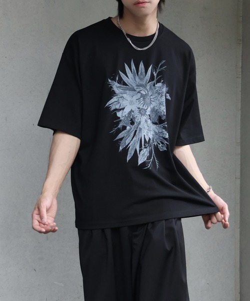welise（ウェライズ）の「【welise/ウェライズ】シルケットライクスムースコットン 26'モードグラフィックプリント Tシャツ/接触冷感 UVカット（Tシャツ/カットソー・メンズ・ブラック系その他/ホワイト/ブラック/ホワイト系その他・M/L/S）」の19枚目の写真