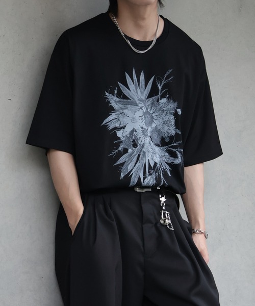 welise（ウェライズ）の「【welise/ウェライズ】シルケットライクスムースコットン 26'モードグラフィックプリント Tシャツ/接触冷感 UVカット（Tシャツ/カットソー・メンズ・ブラック系その他/ホワイト/ブラック/ホワイト系その他・M/L/S）」の22枚目の写真