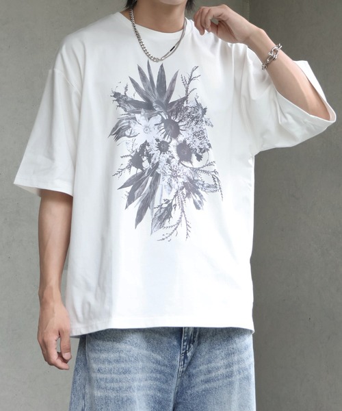welise（ウェライズ）の「【welise/ウェライズ】シルケットライクスムースコットン 26'モードグラフィックプリント Tシャツ/接触冷感 UVカット（Tシャツ/カットソー・メンズ・ブラック系その他/ホワイト/ブラック/ホワイト系その他・M/L/S）」の16枚目の写真