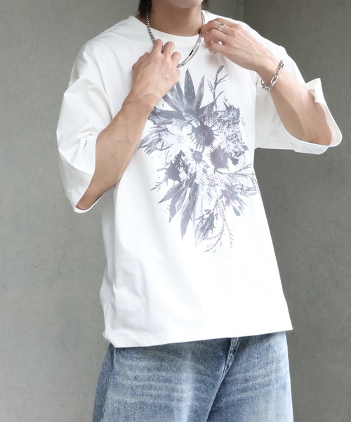 welise（ウェライズ）の「【welise/ウェライズ】シルケットライクスムースコットン 26'モードグラフィックプリント Tシャツ/接触冷感 UVカット（Tシャツ/カットソー・メンズ・ブラック系その他/ホワイト/ブラック/ホワイト系その他・M/L/S）」の14枚目の写真