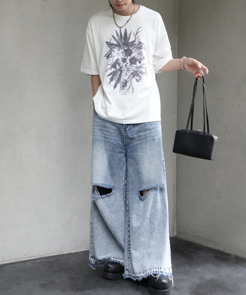 welise（ウェライズ）の「【welise/ウェライズ】シルケットライクスムースコットン 26'モードグラフィックプリント Tシャツ/接触冷感 UVカット（Tシャツ/カットソー・メンズ・ブラック系その他/ホワイト/ブラック/ホワイト系その他・M/L/S）」の17枚目の写真