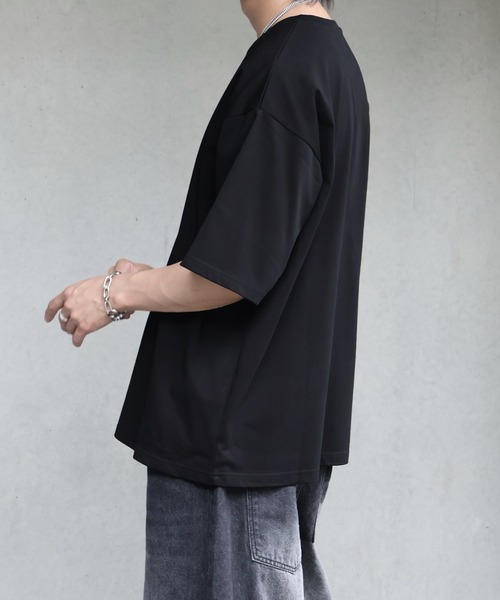 welise（ウェライズ）の「【welise/ウェライズ】シルケットライクスムースコットン 26'モードグラフィックプリント Tシャツ/接触冷感 UVカット（Tシャツ/カットソー・メンズ・ブラック系その他/ホワイト/ブラック/ホワイト系その他・M/L/S）」の10枚目の写真