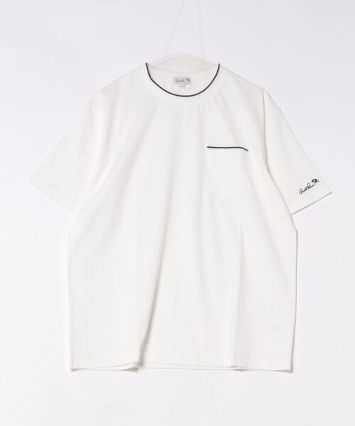 Arnold Palmer(アーノルドパーマー)の「プレーティング 天竺 ジャガードリブ Tシャツ(Tシャツ/カットソー・メンズ・ブラック/ホワイト/ミント・LL/L/M)」の16枚目の写真