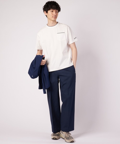 Arnold Palmer(アーノルドパーマー)の「プレーティング 天竺 ジャガードリブ Tシャツ(Tシャツ/カットソー・メンズ・ブラック/ホワイト/ミント・LL/L/M)」の5枚目の写真