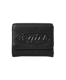 X-girl(�G�b�N�X�K�[��)��TONAL OVAL LOGO BUCKLE FAUX LEATHER MINI WALLET(���z)
