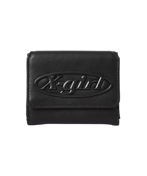 X-girl(エックスガール)の「TONAL OVAL LOGO BUCKLE FAUX LEATHER MINI WALLET(財布・レディース・ブラック/ベージュ/ピンク・ONE SIZE)」の2枚目の写真